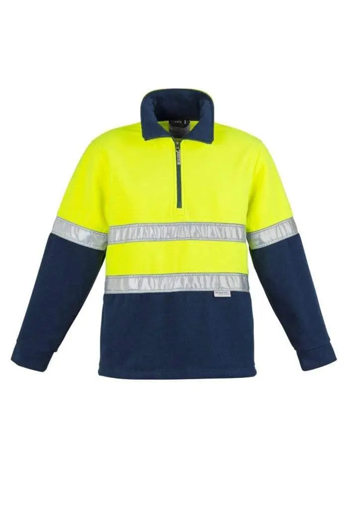 SYZMIK Men’s Hi-Vis Fleece Hoop Taped Jumper ZT461 Metro Workwear.